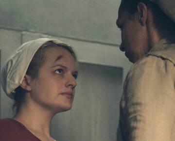 A still of Elisabeth Moss in "Handmaid's Tail"