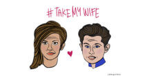An illustration of two women with the hashtag #TakeMyWife