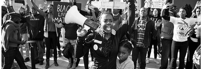 A photo from Ferguson Black Lives Matter protests