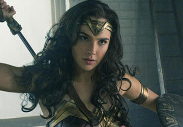 A still of the actress Gal Gadot as Wonder Woman