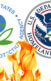 A collage of logos of Federal Communications Commissions, the EPA, Homeland Security and Department of State