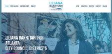 A photo of Liliana Bakhtiari's campaign website