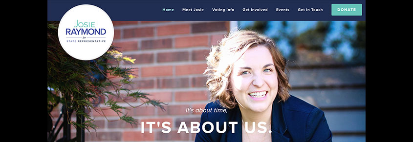 The campaign website of Josie Raymond