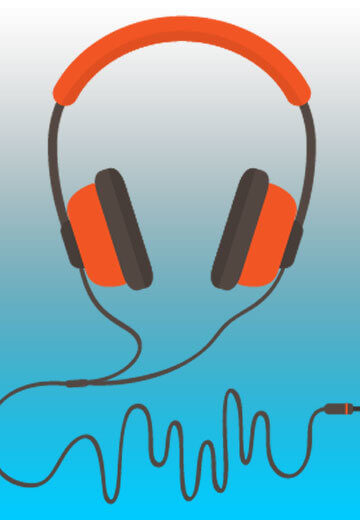 An illustration of headphones