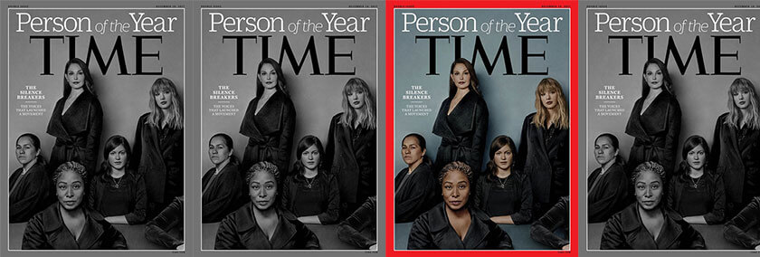 The Time Magazine cover of its Person of The Year featuring #MeToo activists