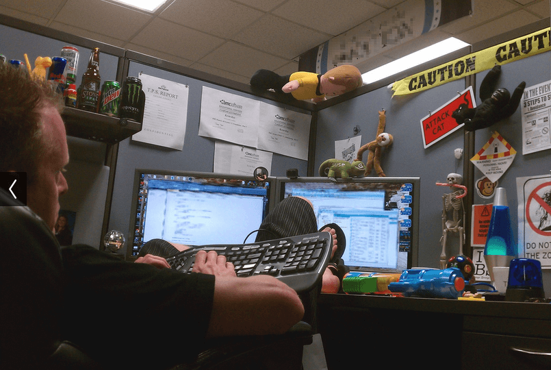 A photo of someone typing on a computer