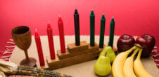 A photo of Kwanzaa symbols