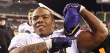 A photo of Ray Rice at a football game.