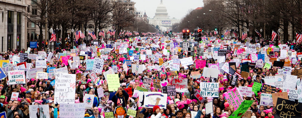 A photo from the 2017 Women's March
