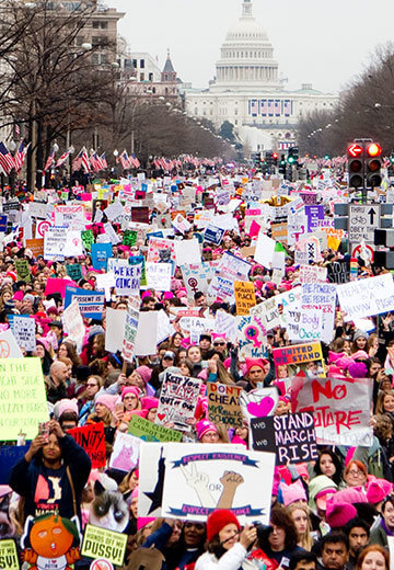 A photo from the 2017 Women's March