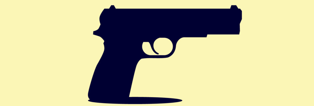 An illustration of a gun