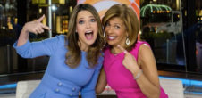 A photo of Savannah Guthrie and Hoda Kotb on air.