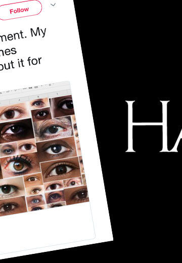 A collage of a tweet from Moira Donegan that says, "In October, I made a google document. My life has been strange and sometimes frightening ever since. I wrote about it for The Cut." Harper's Magazine's logo is also visible.