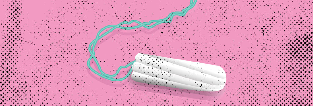 An illustration of a tampon