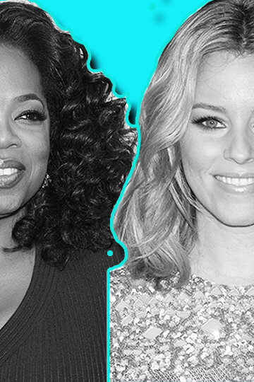 A collage of photos of Shona Rhimes, Oprah Winfrey, Elizabeth Banks and Ava DuVernay.