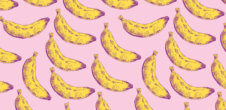 A collage of drawings of bananas