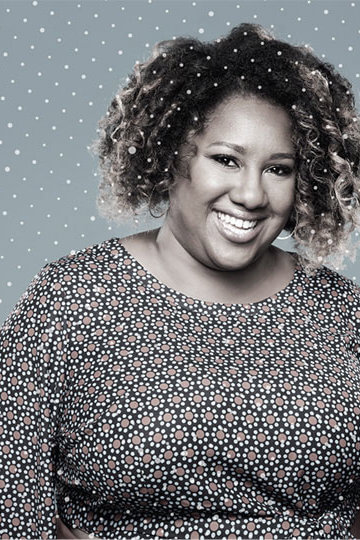 A photo of Ashley Nicole Black, a black woman, with the text "Sip On This"