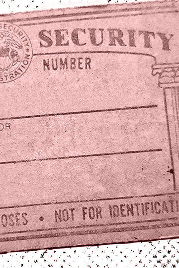 A copy of a social security card that has not been filled in.