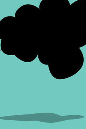 A collage of an illustration of a man speaking through a megaphone with a large speech bubble coming out of it.