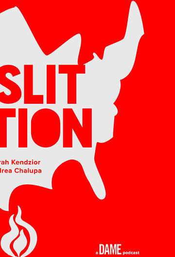 The cover art for the podcast "Gaslit Nation" with Sarah Kendzior and Andrea Chalupa