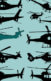 A collage of illustrations of various helicopters.
