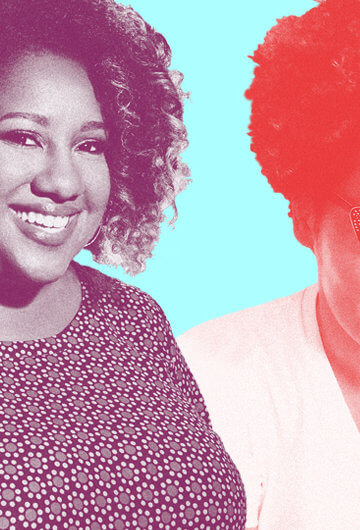 A collage of photos of Ashley Nicole Brown and Ijeoma Oluo