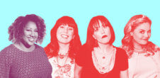 A collage of photos of Ashley Nicole Black and the improv group, The Katydids