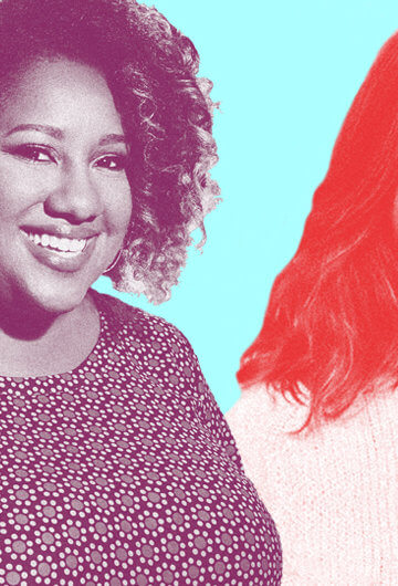 A collage of photos of Ashley Nicole Black and Amber Tamblyn