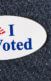 A photo of an "I Voted" sticker