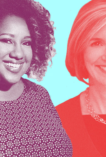 A collage of photos of Ashley Nicole Black and Sallie Krawcheck