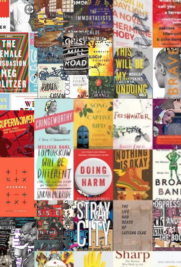 A collage of many book covers. All the book covers are very small.