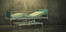 An illustration of a hospital bed.