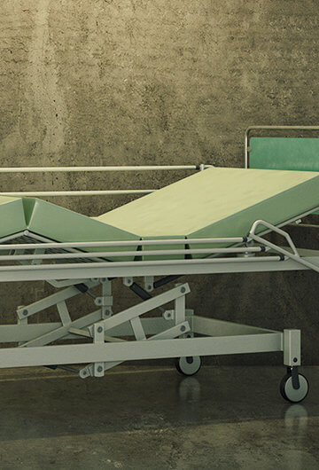 An illustration of a hospital bed.