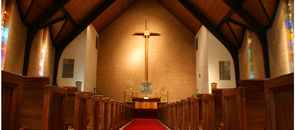 A photo from inside of a Church