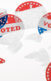 Stickers that say "I Voted Today" which are torn.