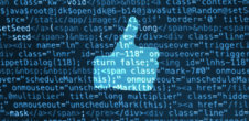 Collage of a thumbs up emoji with coding on top of it.