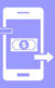 An illustration of a phone with a dollar sign in it. There are also two signs coming out of the phone going in different directions.
