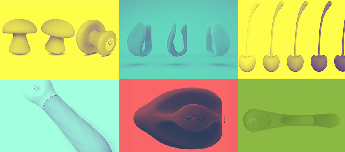 A collage of different sex toys.