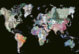 image of currency of every country on world map
