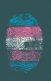 Illustration of 3 fingerprints. The center one has the trans pride flag superimposed over it.