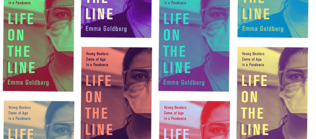 Book cover of Life On the line, repeated in a pattern