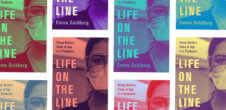 Book cover of Life On the line, repeated in a pattern