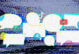 Thought bubbles surrounded by social media logos and icons to convey chatter
