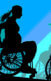 Illustration of two pregnant persons in wheelchairs.
