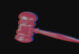 Judge's gavel on a black background