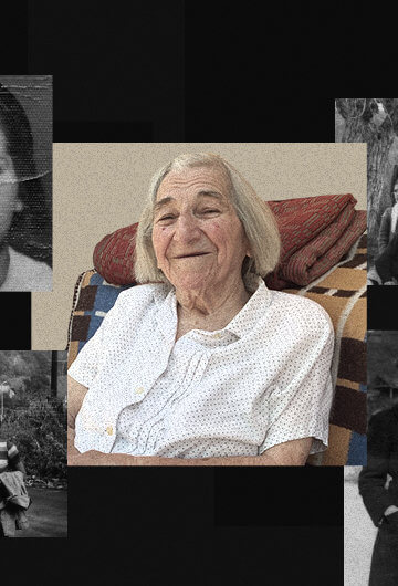 A collage of various photos of Tsvetana Dhermanova from her life