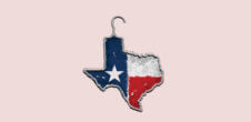 Texas flag inside of a clothes hanger