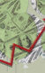 Balloons with dollar bills in the background, a red line rising is front of the other part of the illustration