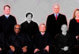 An image of the 9 Supreme Court justices who voted on Roe v. Wade. The justices the overturned Roe are in color, and the ones who didn't are in black and white.