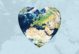 The earth in the shape of a heart